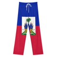 thumbnail image 3 of Haiti Flag Women's Pajamas Pajama Pants Women's Sleepwear Lounge Sleep Bottoms Stretch with Pockets, 3 of 7