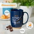 thumbnail image 2 of Christian Art Gifts Coffee Mug Soar on Wings Like Eagles Isaiah 40:31 Scripture, 15 oz, Navy Blue, 2 of 6