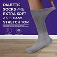 thumbnail image 2 of 12 Pairs Diabetic NAVY CREW SOCKS circulatory Health Men’s Cotton Size10-13, 2 of 4