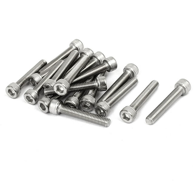 Unique Bargains M6 x 35mm Thread 304 Stainless Steel Hex Socket Head Cap Screw Bolt DIN912 18pcs