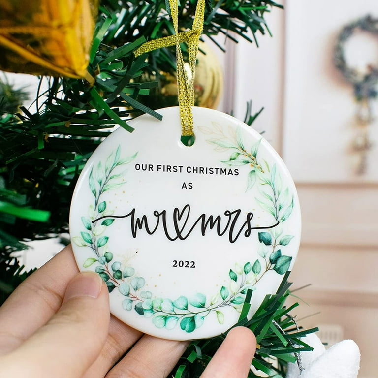 2022 Our First Christmas As Ornaments First Christmas Married