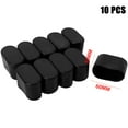 thumbnail image 1 of 10 X Rubber Chair Leg Cap Oval Covers Furniture Table Feet Floor Protectors, 1 of 4