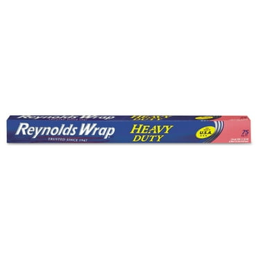 Reynolds Wrap Food Packaging Heavy Duty Aluminum Foil Roll, 18" X 75 Feet, Silver