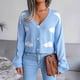 thumbnail image 1 of Suéteres De Cárdigan Para Mujer Patrón De Nube Blanca Informal Cárdigan Con Cuello En V Para Mujer Tela Acrílica Para Vacaciones Para El Trabajo ANGGREK Ropa, 1 of 7