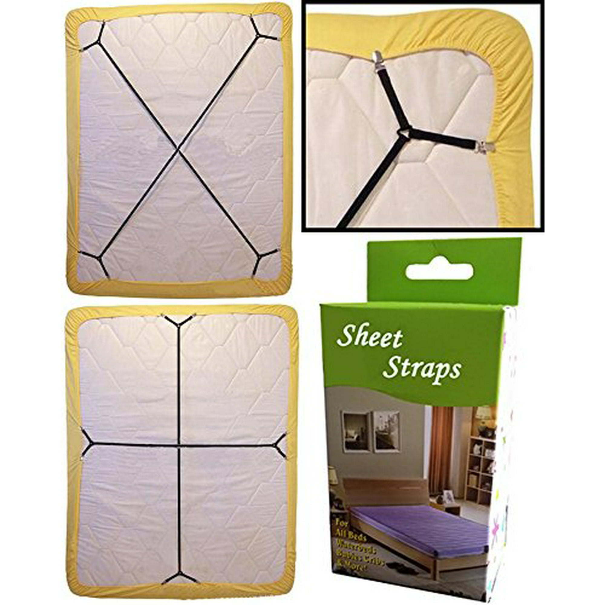 9pcsset Sheet Bed Suspenders Adjustable Crisscross Fitted ... 9pcsset Sheet Bed Suspenders Adjustable Crisscross Fitted ...