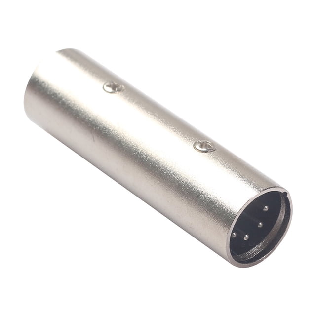 MasteelfCA 5 Pin XLR Male to Male Plug Jack Connector for Camera DMX Signal Light (Silver)