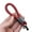 Type E, variant on Farfi Car Key Chain Hand-woven Faux Leather Braided Rope Snap Hook Alloy Men Women Waist Key Holder Ring for Daily (Type A)