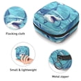 thumbnail image 3 of Shark Mini Plush Sanitary Napkin Pouch - Makeup Bag, Period Bags for School, Small Travel Toiletry Bag for Women - 4.7x6.6x6.6 in, 3 of 6