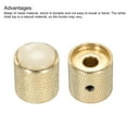 thumbnail image 4 of Uxcell Guitar Bass Dome Knobs White Shell Top 6mm Gold Metal Volume Tone Control with Inner Hexagon Spanner 3 Pack, 4 of 6
