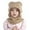 Khaki, variant on Cozy Winter Hooded Scarf Hat for Children Boys Girls Soft Knit Cold Weather