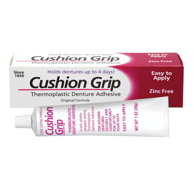 Cushion Grip - a Soft Pliable Thermoplastic for Refitting and Tightening  Dentures 1 Oz (28 Grams) 