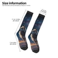 thumbnail image 2 of Naloa Night Sky Wolf Thigh High Socks Extra Long Stretchy Sock Women Over Knee High Opaque Stocking Daily Wear, 2 of 6