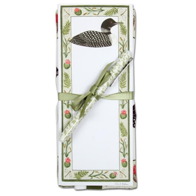 Alice's Cottage Loon Flour Sack Towel and Magnetic Note Pad Set