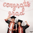 thumbnail image 2 of KatchOn, Rose Gold Congratulations Balloons - 16 Inch | Script Congrats Grad Balloons for Graduation Decorations Class of 2026 | Grad party decor for Graduation decorations 2026, 2 of 6
