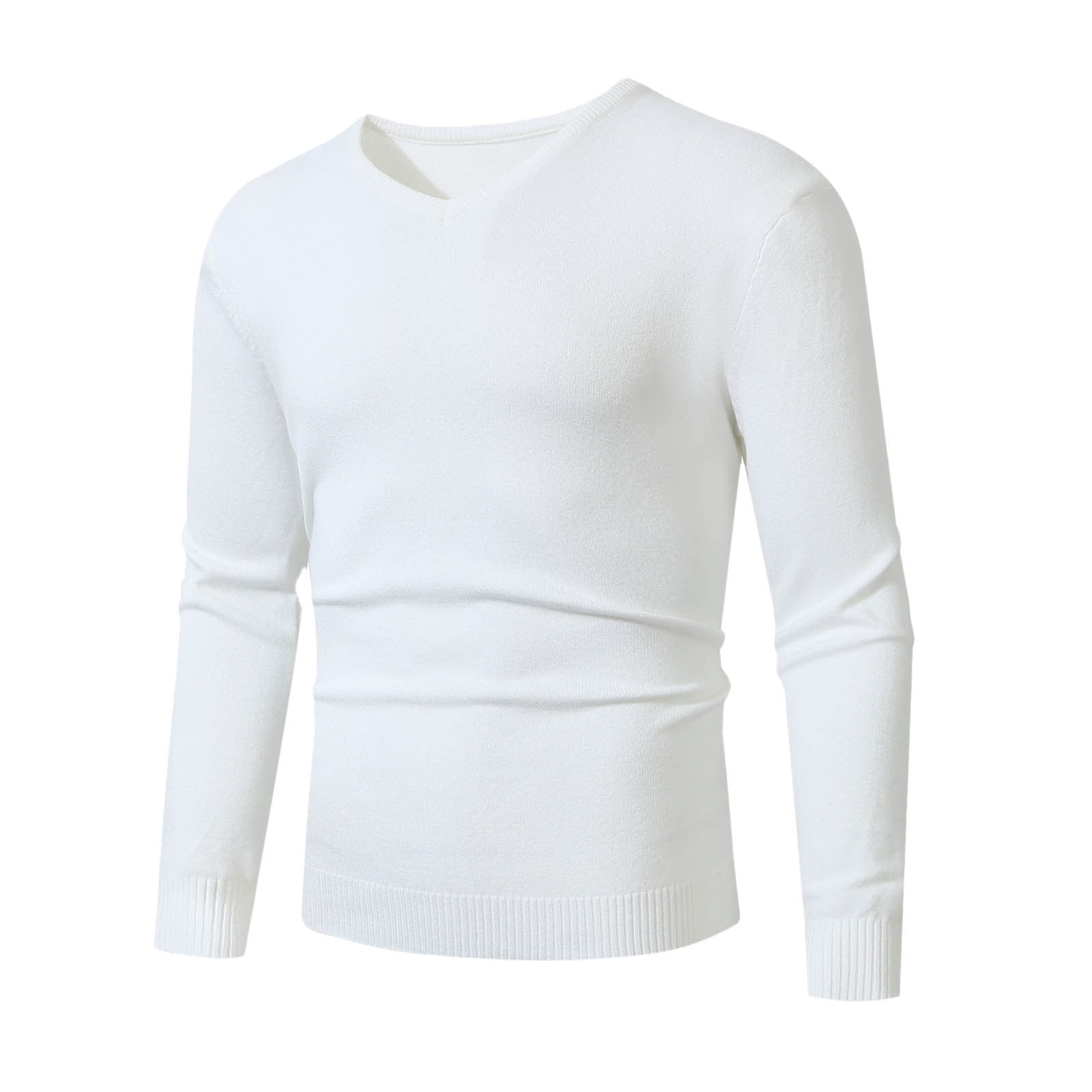 Sweat-shirt Homme Col Rond Rayé - Mélange Coton/polyester, Coupe Décontractée, Manches Longues