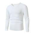 thumbnail image 5 of APEXFWDT Men Casual V Neck Sweater Shirt Knit Regular Fit Long Sleeve Pullover Top for Men Fashion Basic Henley Sweater, 5 of 9