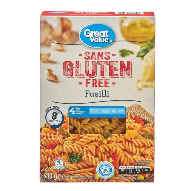 Pâtes Fusilli sans gluten Great Value 340 g
