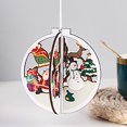 thumbnail image 1 of Navidad madera hueco árbol de Navidad decoración del hogar campana colgante decoraciones 2 uds Wmkox8yii fhajkh4561, 1 of 6