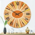 thumbnail image 2 of Designart 'Minimal Bright Shining Orange Sun Rays I' Modern Wood Wall Clock, 2 of 5