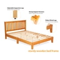 thumbnail image 5 of CL.HPAHKL Bed Frame Queen Size with Headboard, Solid Wood Foundation Queen Platform Bed, 13 Strong Wood Slats Support Mattress Frame Bed, Queen Bed Frame No Box Spring Needed, Easy Assembly, No Noise, 5 of 7