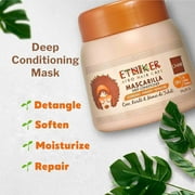 ETNIKER Afro-textured, Curly & Wavy hair Wash Kit: Styling Cream, Nourishing Shampoo, and Deep Conditioning Mask with Coconut, Shea Butter & Monoi Oil. Free S&S Mineral Oil, Parabens (3piece Set)
