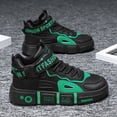 thumbnail image 7 of NOKIO Men's Fashion Sneakers High Top Skate Shoes Versatile Street Sport Shoes with Adjustable Strap, Lightweight 𝖫a𝖼e Up Running Shoes Cushion Thick Sole Shoes, 7 of 7