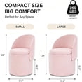 thumbnail image 3 of Casa Pura Furniture Blush Pink Velvet Swivel Storage Accent Chair with Foldable Backrest, 19.3 in., 250 lb Capacity, 3 of 8