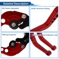 thumbnail image 4 of Palancas de freno y embrague cortas únicas para Yamaha YZF R25 2014-2025, palanca de freno ajustable en 6 posiciones, aleación de aluminio, rojo sólido, 1 par, 4 of 7