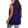 thumbnail image 2 of Women's Plus Size Sleeveless Crew Neck Tank Top Loose Fit Summer Casual, 2 of 6