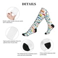 thumbnail image 5 of Lsque Cute Transport Pattern Sport Compression Socks for Men & Women 15-20 mmHg Knee High Nurse Pregnant Running Medical and Travel Athletic, 5 of 6
