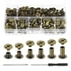thumbnail image 1 of Uxcell M5 Chicago Screw Rivets 110 Sets Tornillos de unión metálicos para manualidades en cuero, bronce, 1 of 6
