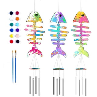 2-Pack Make A Wind Chime Kits - Arts & Crafts Construct & Paint Wind C –  Soyeeglobal