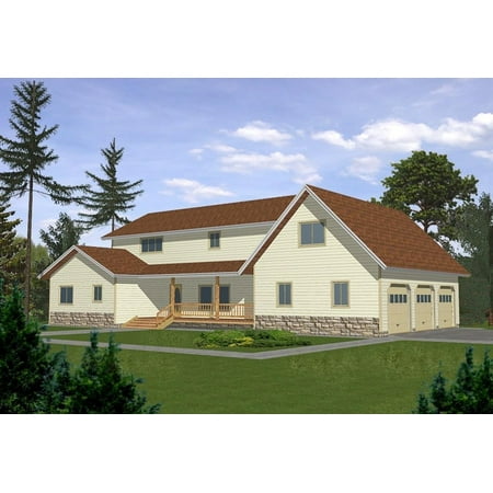 001-3079: Traditional Northwest 5 Bed, 3 Bath Luxury Home Plan, 3036 Sq Ft: Full Blueprints with License to Build by Home Plan Marketplace - Lesuto