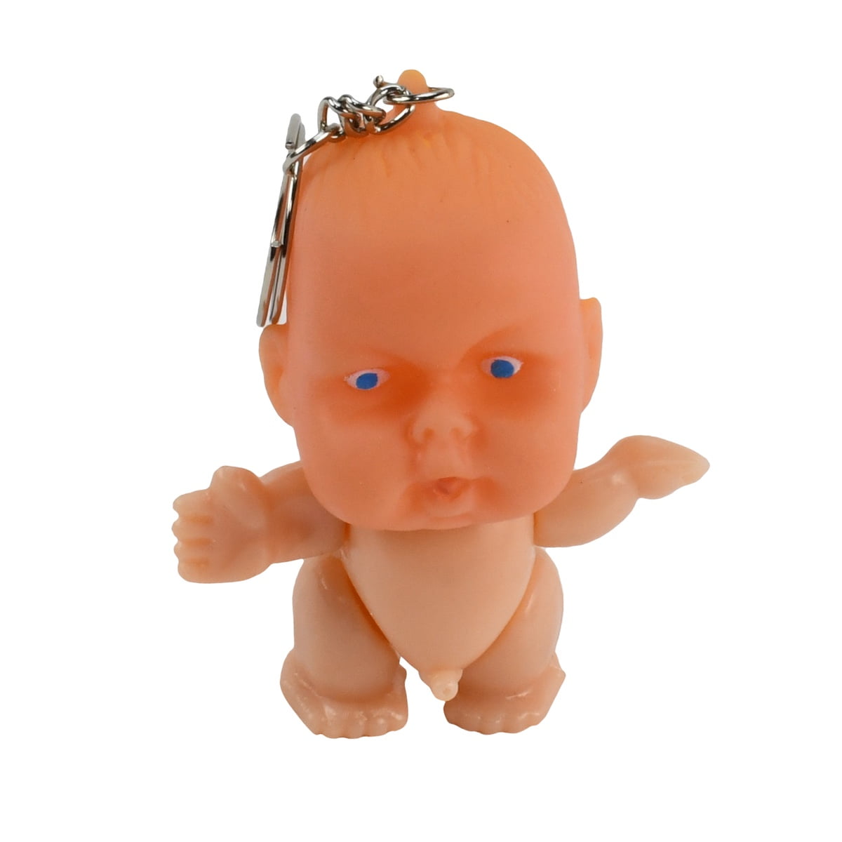 Boy Peeing Keyring Fob Big Baby Keychain Novelty Car Key Ring Prank