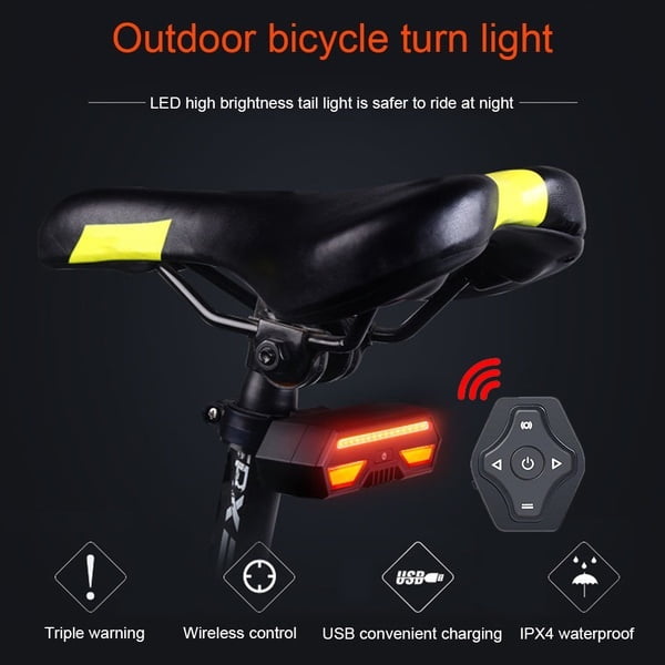 shuffle lava coping Bike Turn Signal Light Remote Control Direction Indicator LED Rear Light  With Horn MTB USB Rechargeable Lamp Cycling Taillight | sdr.com.ec