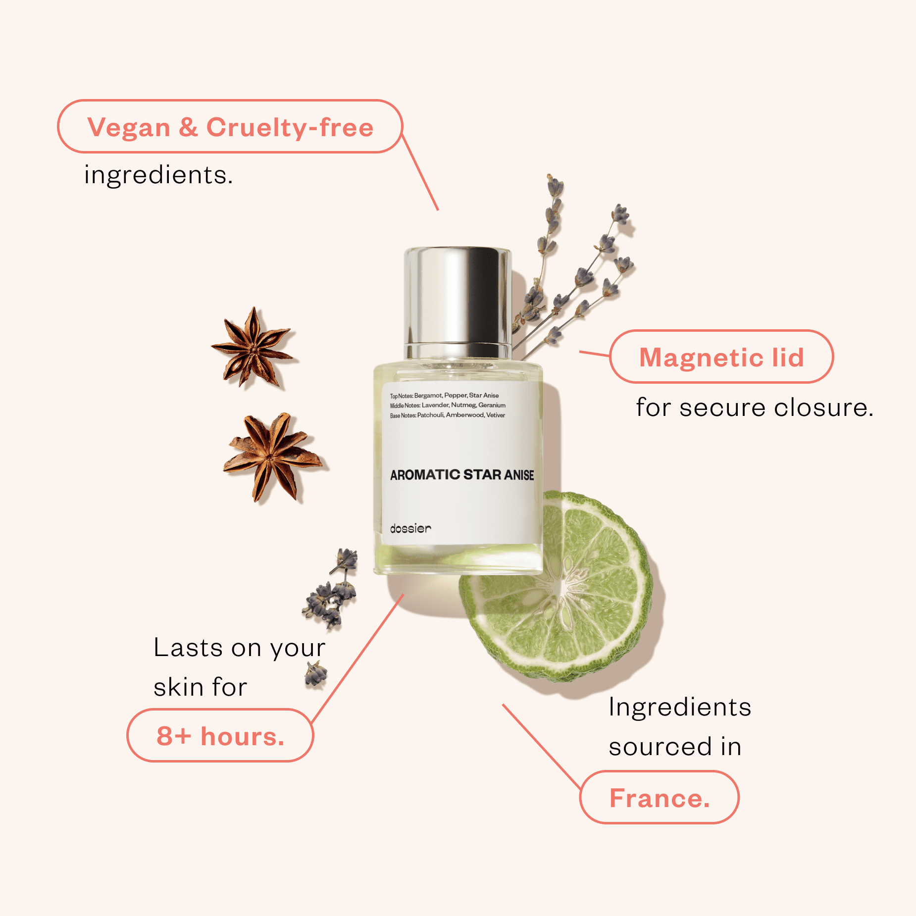 Dossier Aromatic Star Anise Eau De Toilette, Inspired by Dior's Sauvage, Cologne for Men, 1.7 oz
