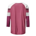 thumbnail image 3 of Fanxing Raglan Sleeve Tshirts for Women 3/4 Sleeve Shirts Summer Tops Crewneck Baseball Tees Shirt Multicolor,S, 3 of 7