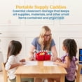 thumbnail image 3 of ECR4Kids 3-Compartment Small Plastic Caddy, Multipurpose Organization, Primary, 6-Pack, 3 of 9