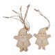 thumbnail image 2 of Colgantes de madera de Papá Noel de la Navidad 12pcs con la decoración de la ejecución de la cuerda del yute Soledad Colgante de madera de Papá Noel, 2 of 8