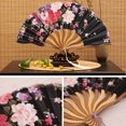 thumbnail image 3 of CSChome Performance Hand Fan Performance Hand Japanese Style Tassel Vintage Stage Performance Flower Print Party Dance Folding Party Favors, 3 of 7