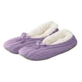 thumbnail image 3 of Women's Winter Warm Slip On House Slippers Soft Sole Non Slip Sock Shoes Fleece Lined Indoor Slippers, 3 of 4