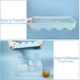 thumbnail image 2 of Large Ice Cube Tray, 2.5 INCH Whiskey Ice Mold, 2 Pack Sphere Ice Cube Mold with Bin&Tong, Leak-free Round Ice Cube Mold, Easy Fill & Release Ice Ball Maker for Whiskey Cocktails Bourbon(Blue), 2 of 5