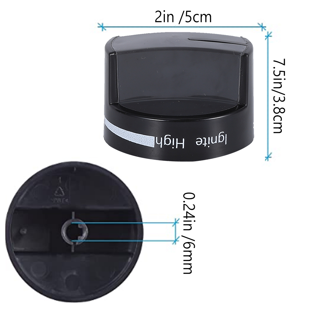 Pack W10339442 Gas Range Knob Black Replacement Part Compatible for  Whirlpool Range/ Stove/ Oven- Replaces AP6019877 PS11753188 WPW10339442  WPW10339443 2311008