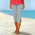thumbnail image 5 of Mifsaly Womens Capri Leggings High Waisted Yoga Crop Pants Soft Comfortable Flattering Seamless Stretchy Athletic Capris Gray,XXL, 5 of 8