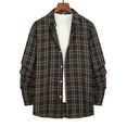 thumbnail image 2 of DDAPJ pyju Long Sleeve Flannel Shirt for Men Clearance Sales,Casual Button Down Checked Shirts Fall Winter Lightweight Plaid Shirt Jackets, 2 of 8