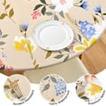 thumbnail image 4 of Pioneer Flower Floral Print Pattern Round Fitted Tablecloth with Elastic Edge,Dining Table Cover Waterproof,Outdoor Round Tablecloth for Camping,Dining,Indoor and Outdoor, 4 of 7
