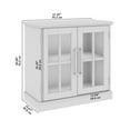 thumbnail image 2 of Maklaine Engineered Wood Transitional 32W Storage Cabinet with Glass Doors, 2 of 7
