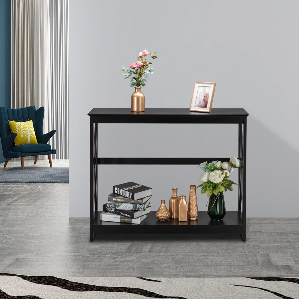 Lowestbest Console Table for Entryway, Side Cross Porch Table, Black Lowestbest Console Table for Entryway, Side Cross Porch Table, Black