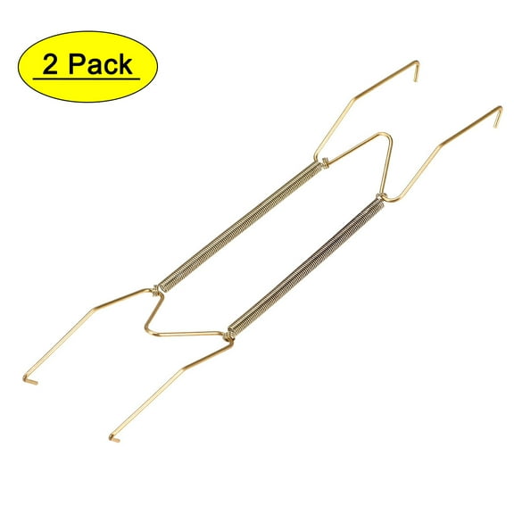 Uxcell 9.06" W Type Plate Hanger Stainless Steel Iron Zinc Plated 2 Pack