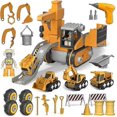 thumbnail image 1 of Construction Truck Toys Set, 4 In 1 Assembly Truck Diy Engineering Cars Building Playset, Kids Learning Assembly Cars Educational Toys Set, 1 of 5